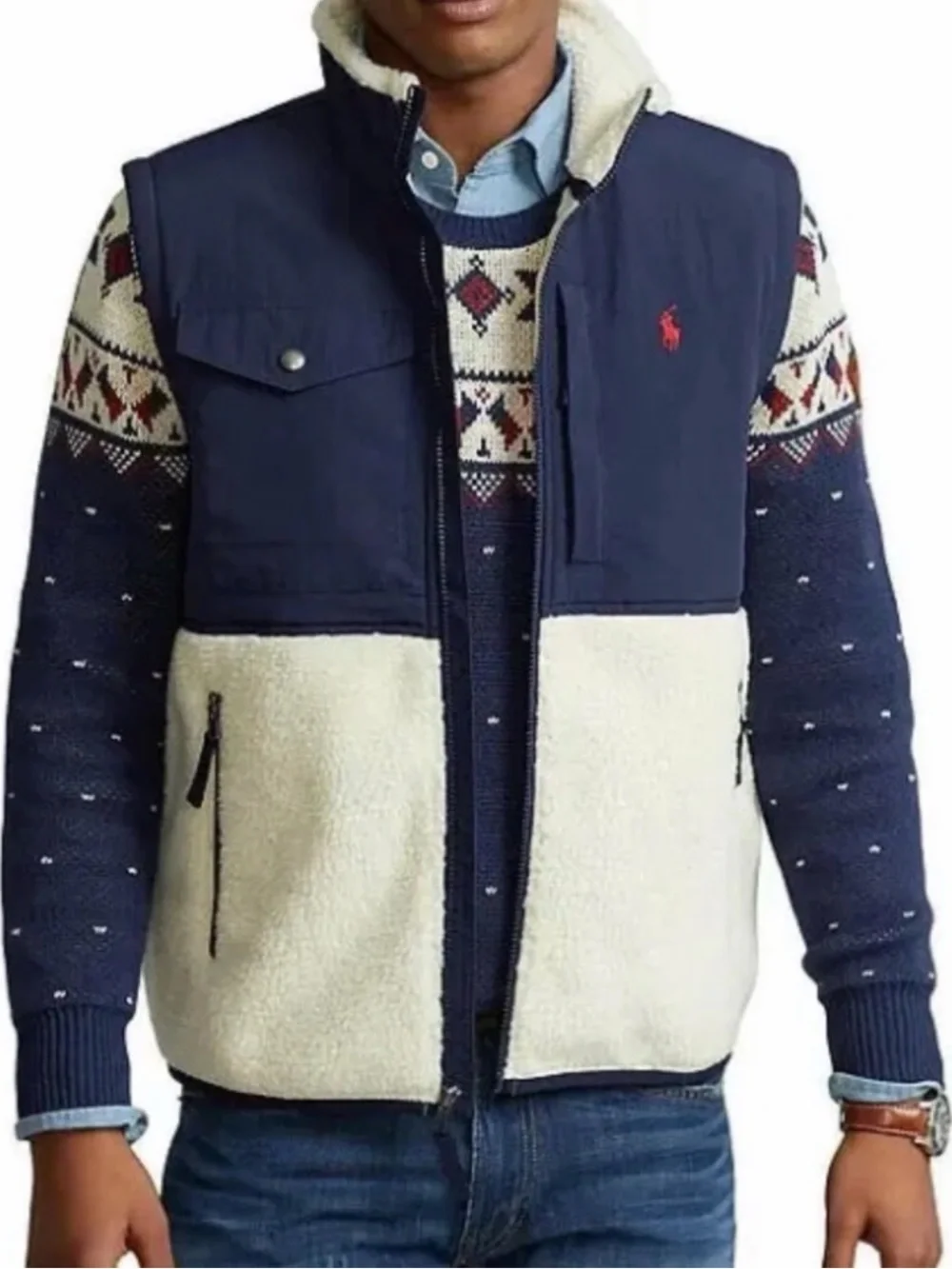 Polo Ralph Lauren Hybrid High Pile Fleece Wind Blocking Vest  XXL